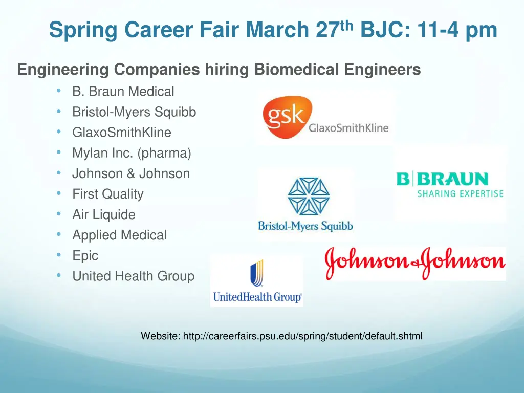spring career fair march 27 th bjc 11 4 pm