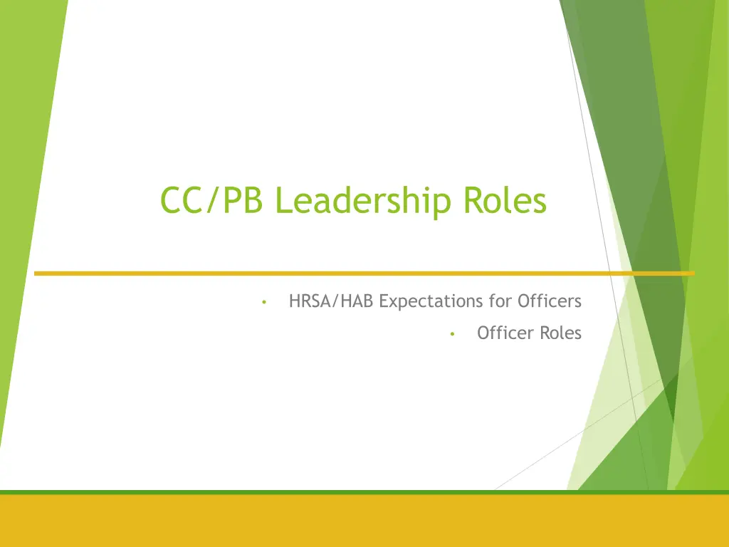 cc pb leadership roles