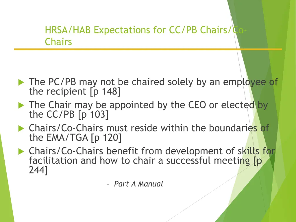 hrsa hab expectations for cc pb chairs co chairs