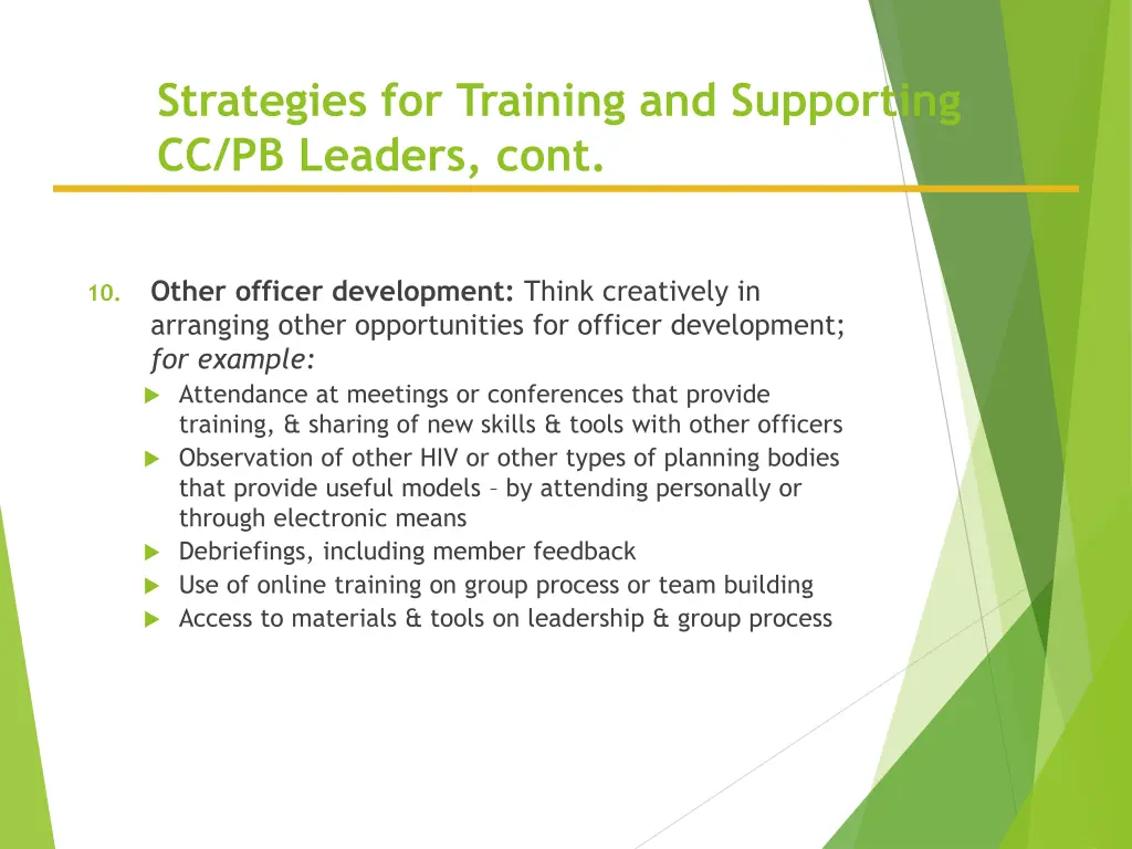 strategies for training and supporting 3
