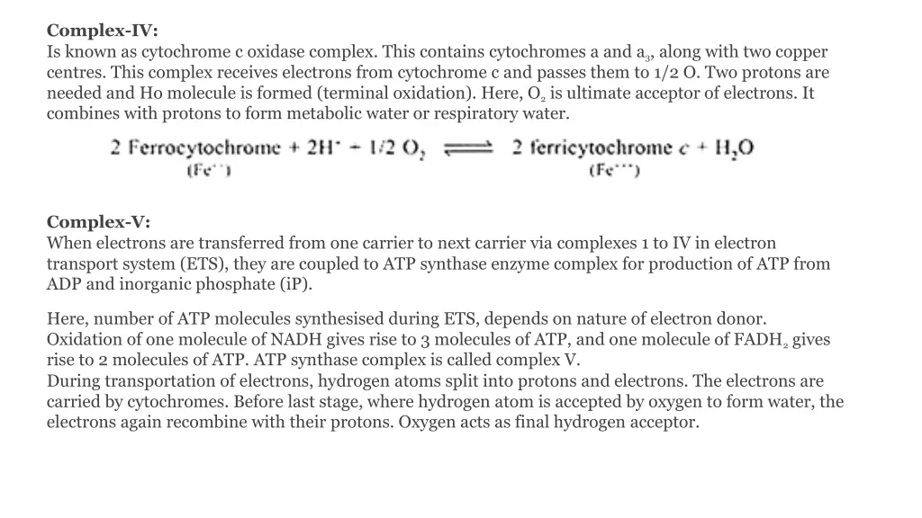 complex iv is known as cytochrome c oxidase
