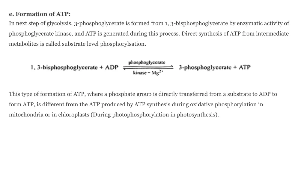 e formation of atp in next step of glycolysis