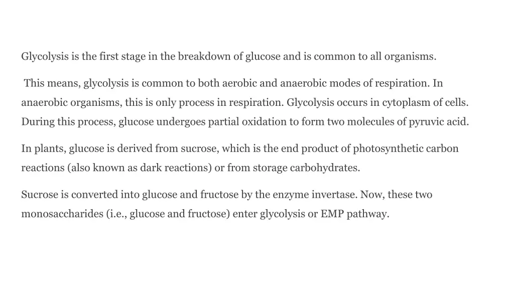 glycolysis is the first stage in the breakdown