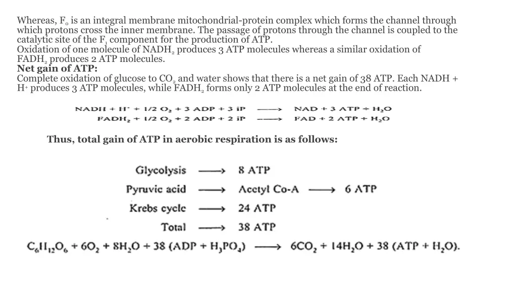 whereas f 0 is an integral membrane mitochondrial