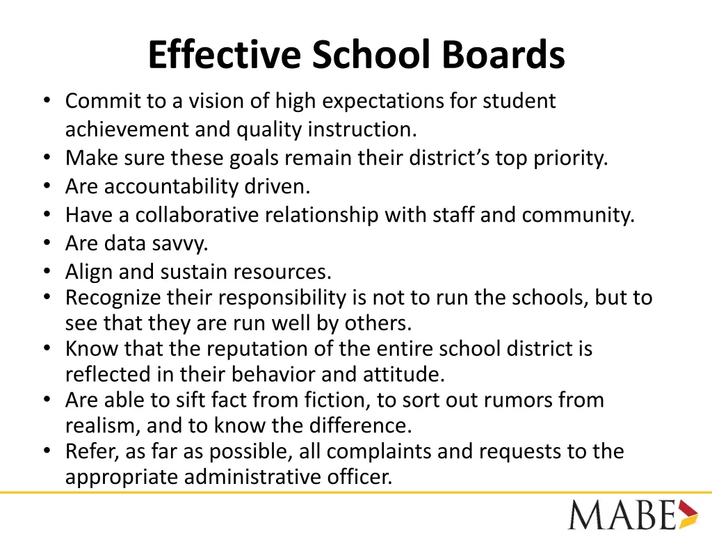 effective school boards commit to a vision