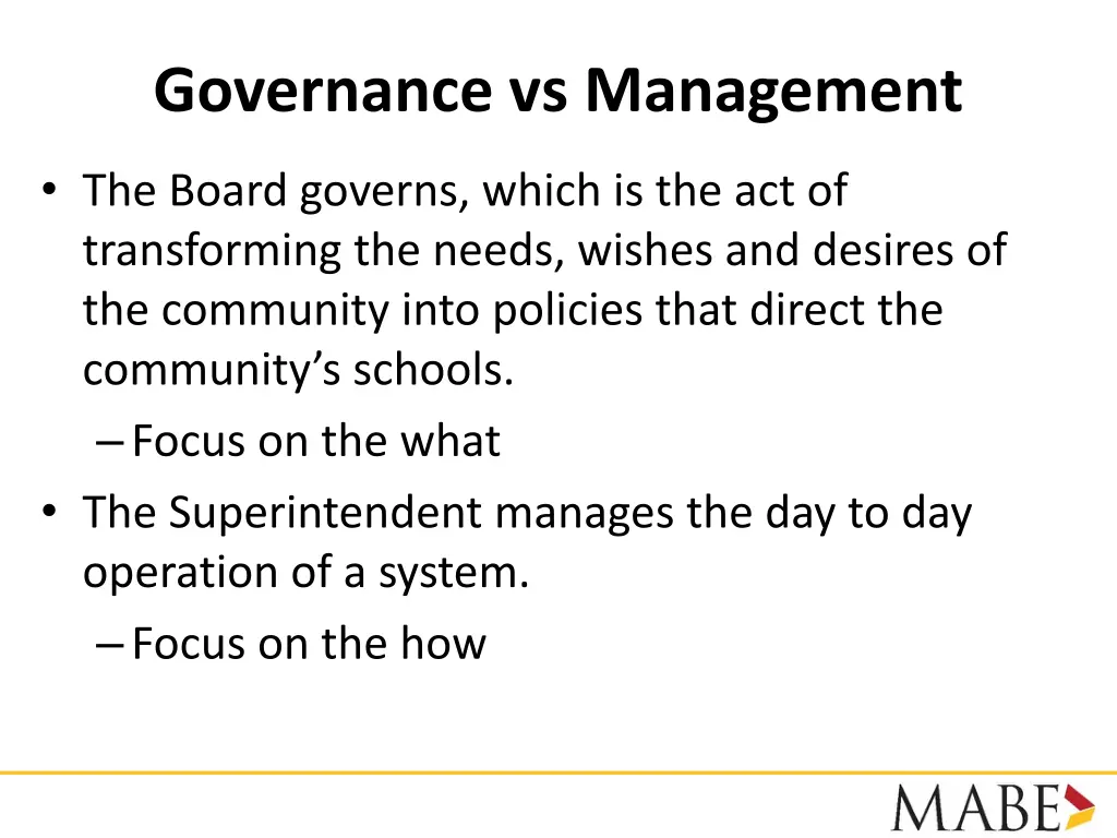 governance vs management