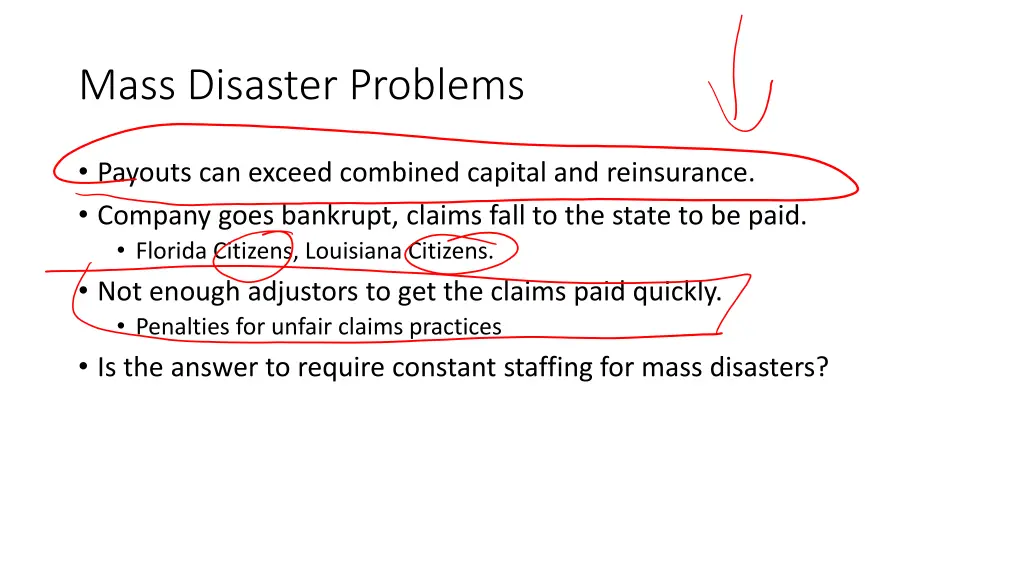 mass disaster problems