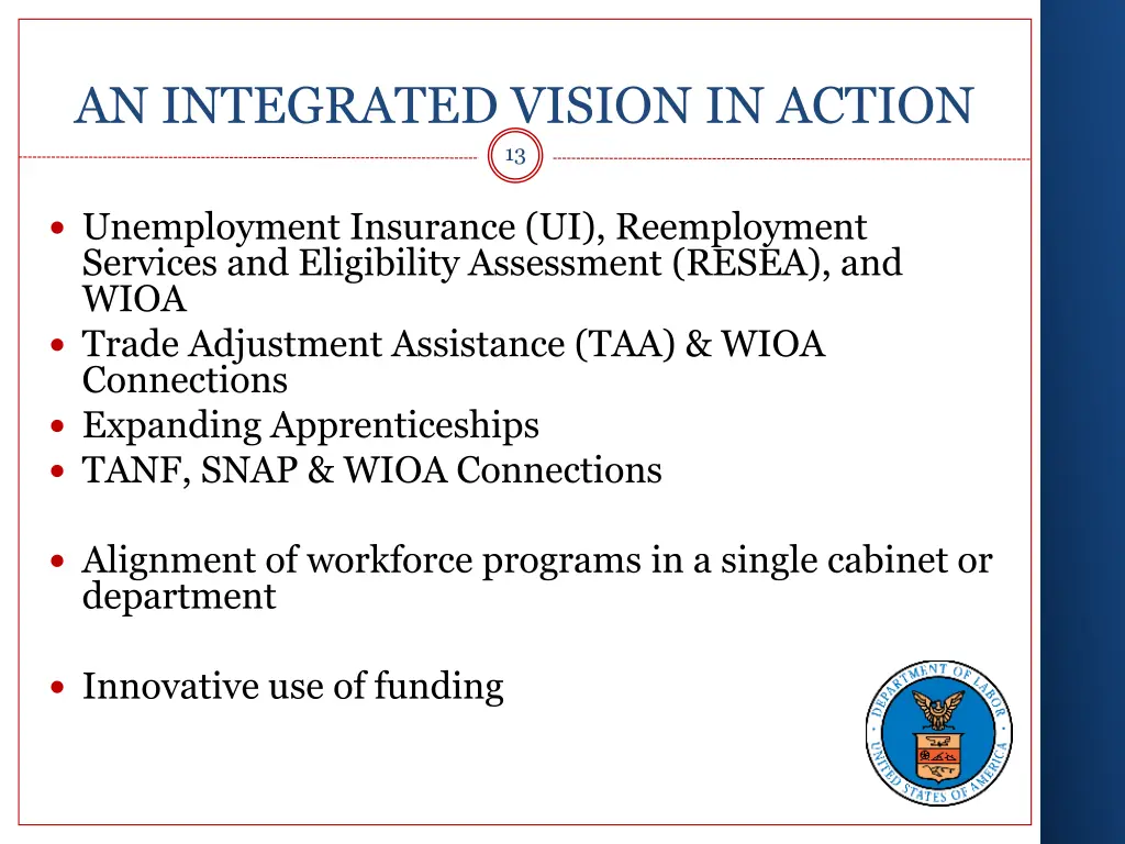 an integrated vision in action 13