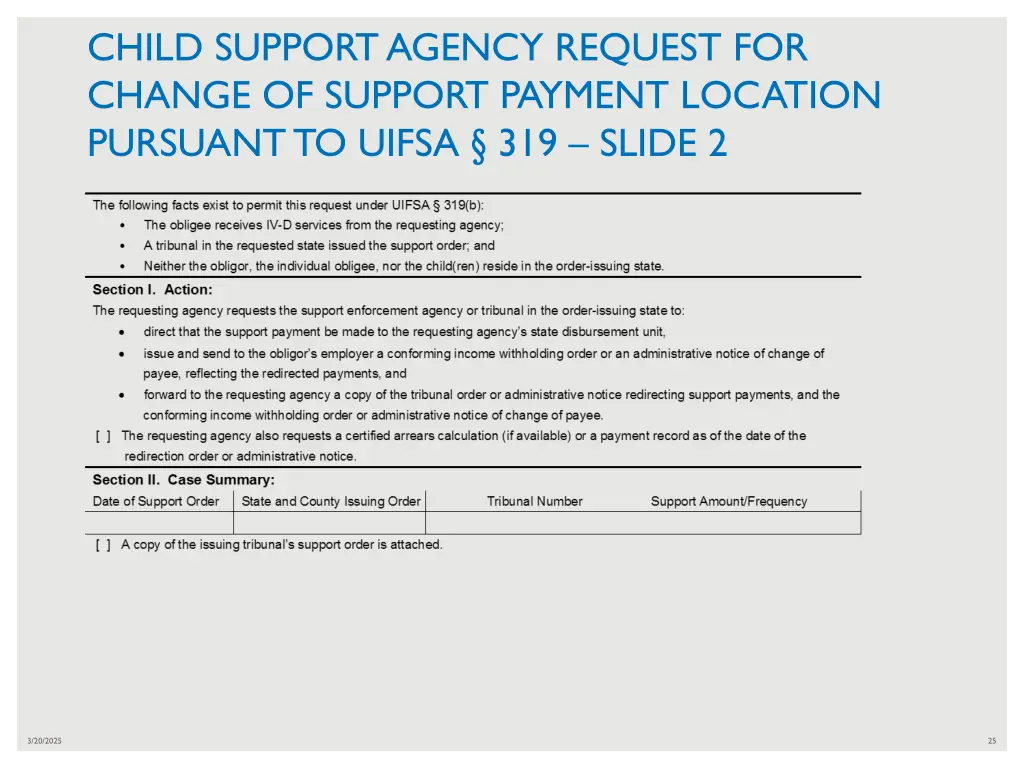 child support agency request for change 1