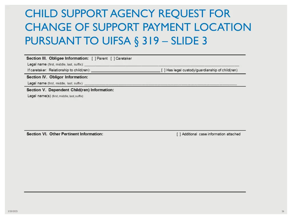 child support agency request for change 2