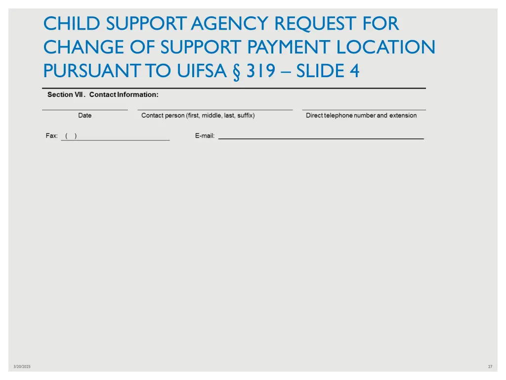 child support agency request for change 3