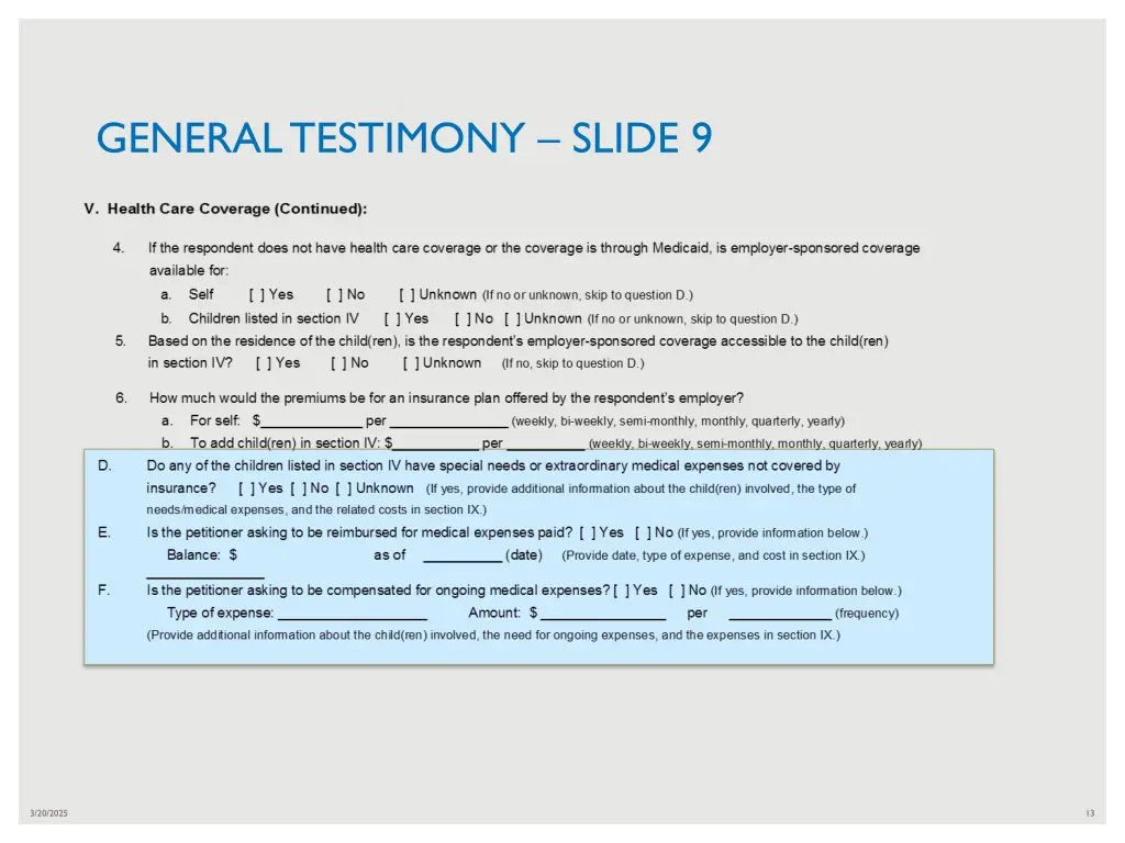 general testimony slide 9