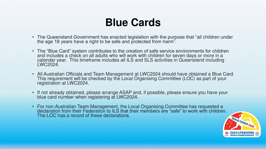 blue cards