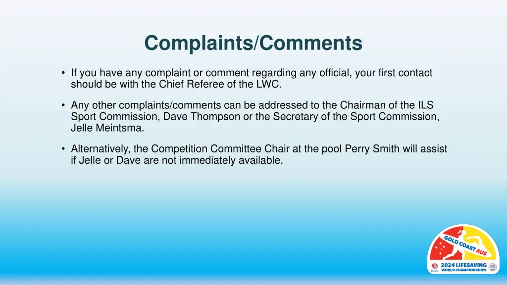 complaints comments