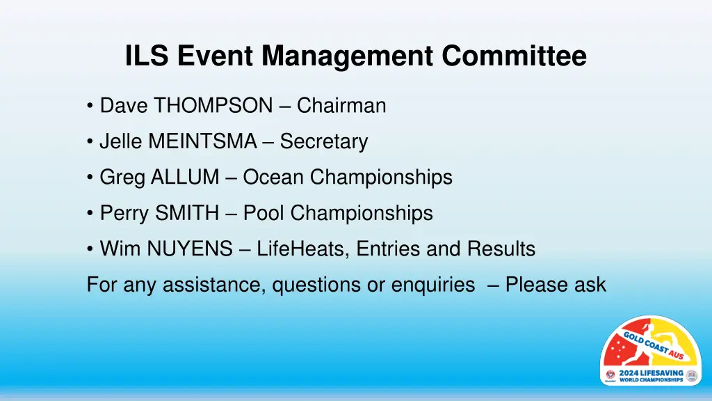 ils event management committee
