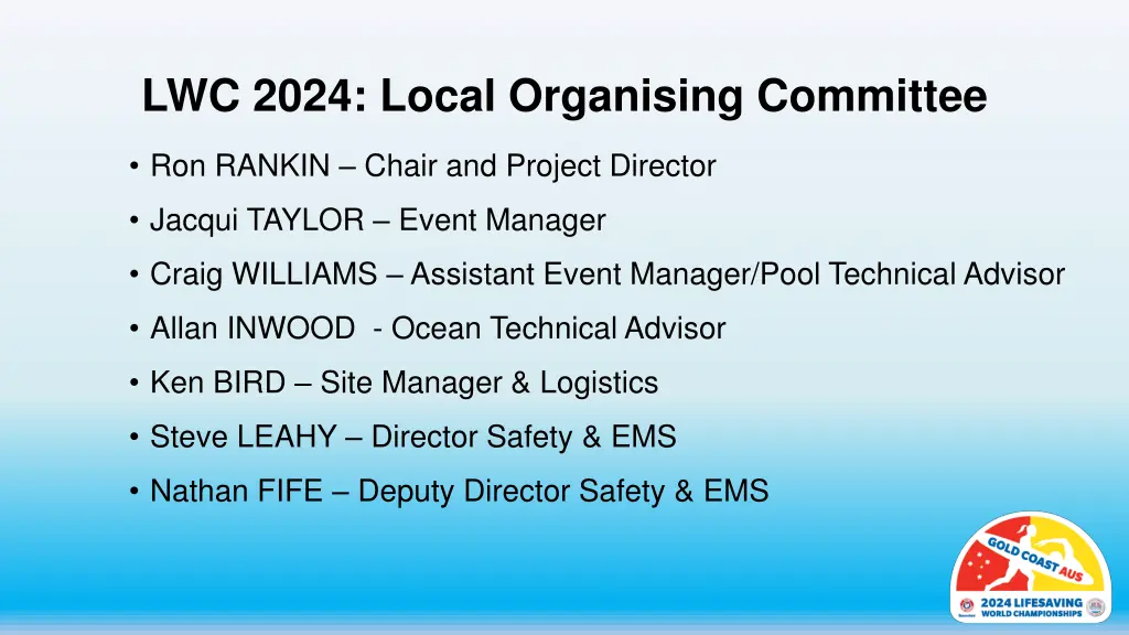 lwc 2024 local organising committee