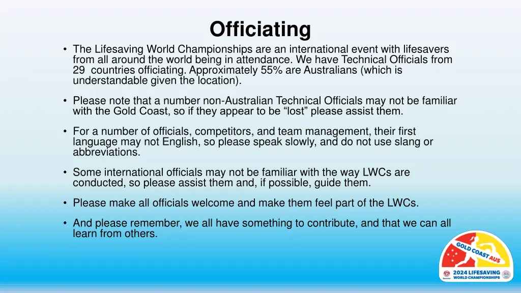 officiating
