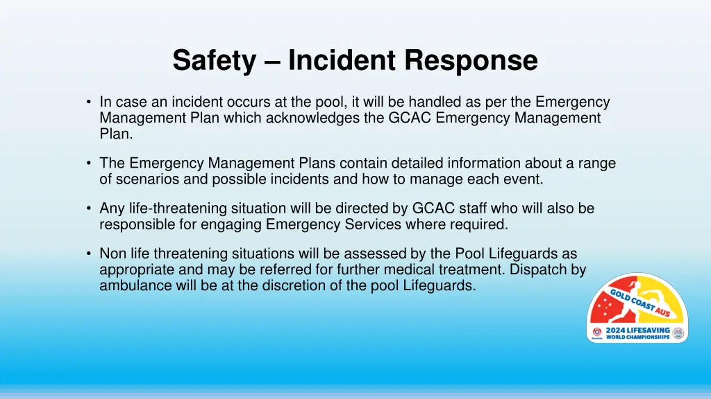 safety incident response