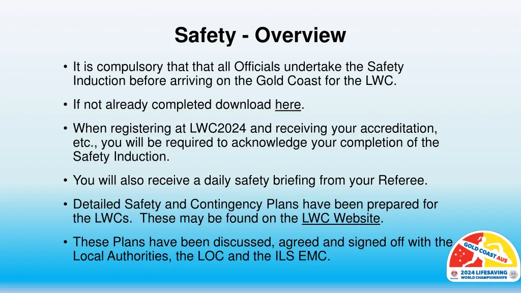 safety overview