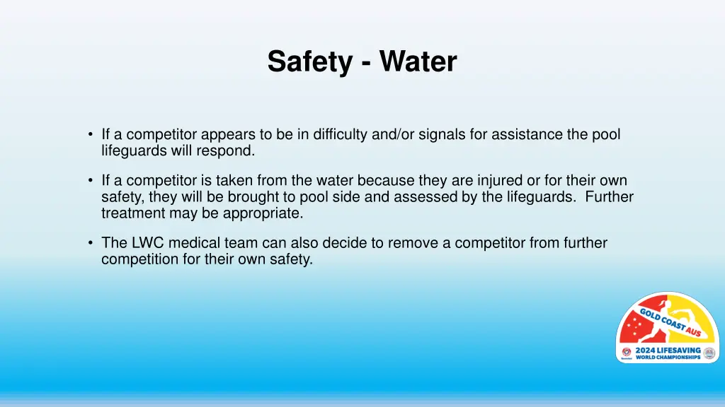 safety water