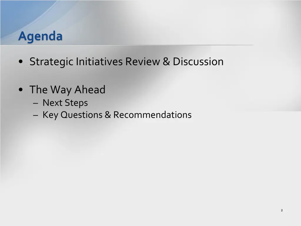 agenda