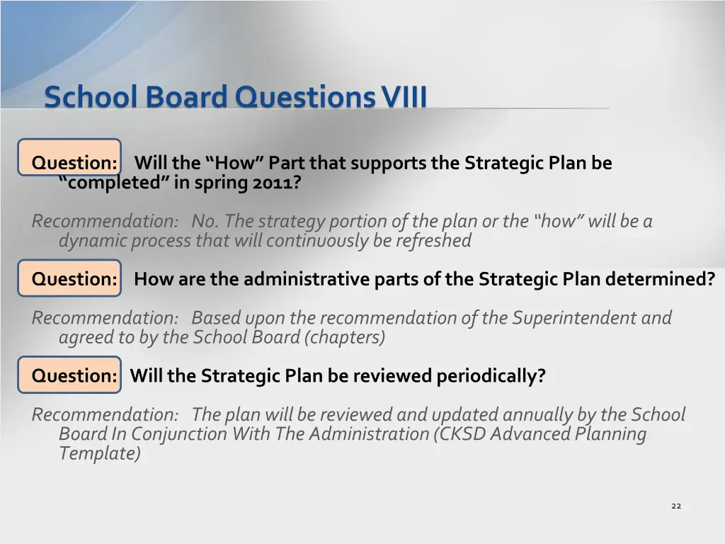 school board questions viii