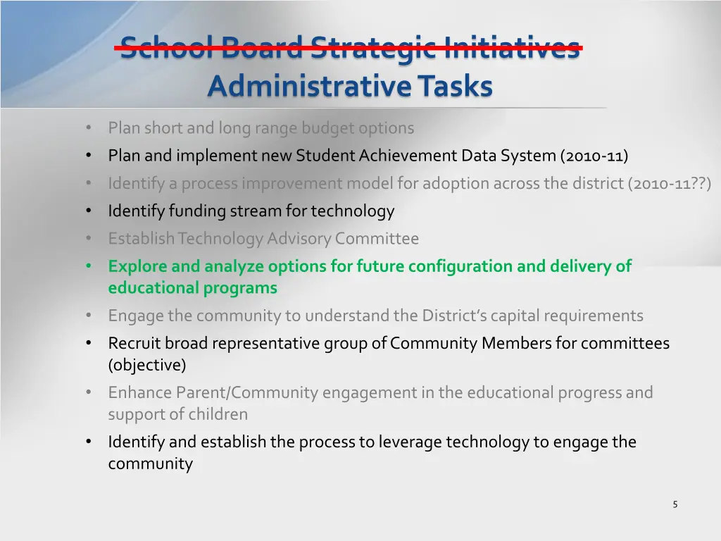 school board strategic initiatives administrative 1
