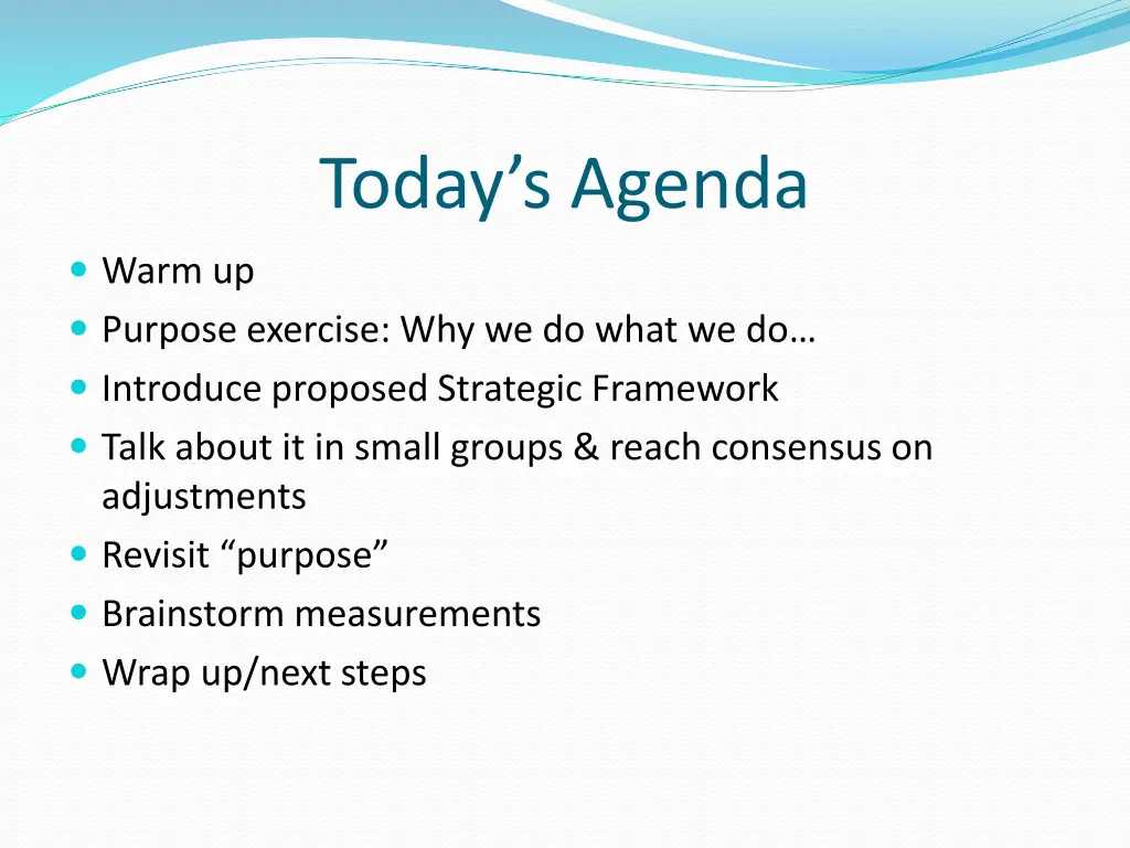 today s agenda