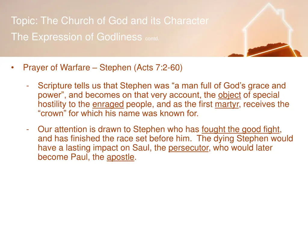 topic the church of god and its character 3