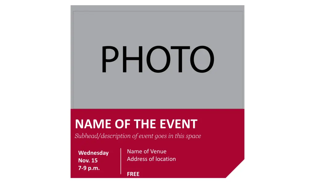 name of the event subhead description of event 2