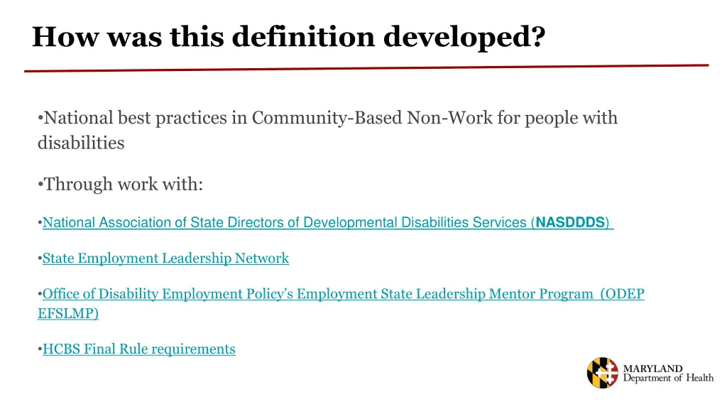 how was this definition developed