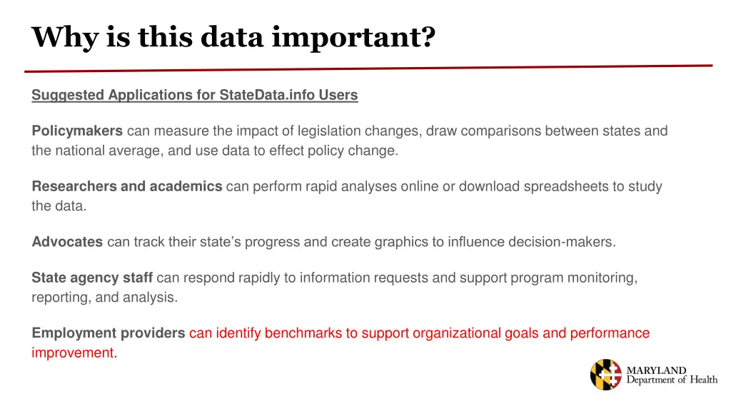 why is this data important