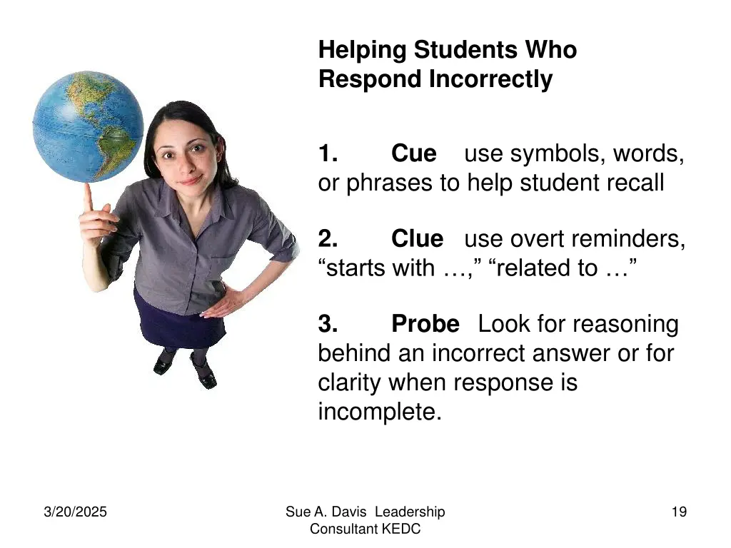helping students who respond incorrectly