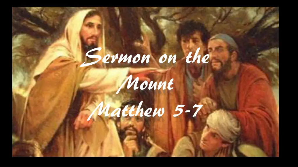 sermon on the mount matthew 5 7