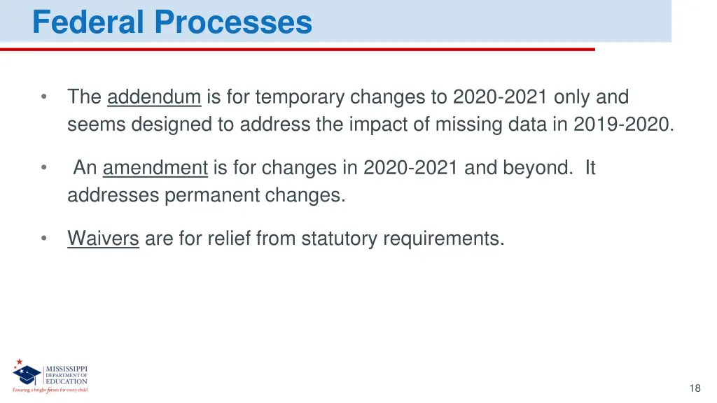 federal processes