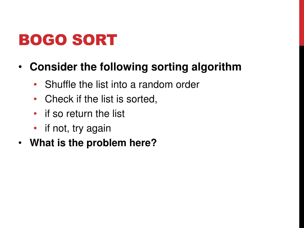 bogo sort 5
