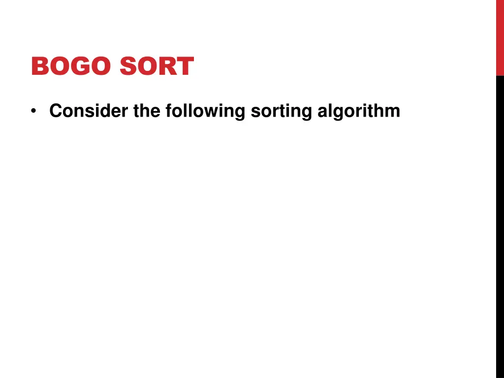 bogo sort