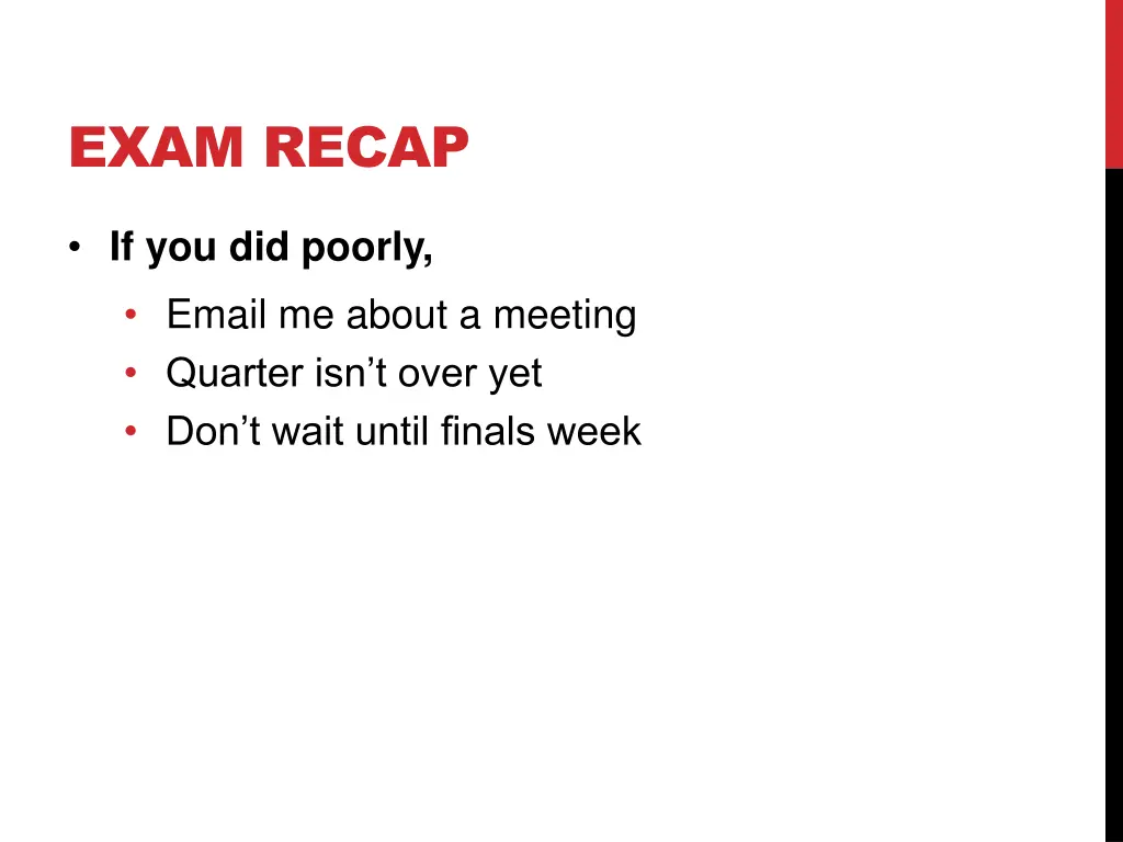 exam recap 4