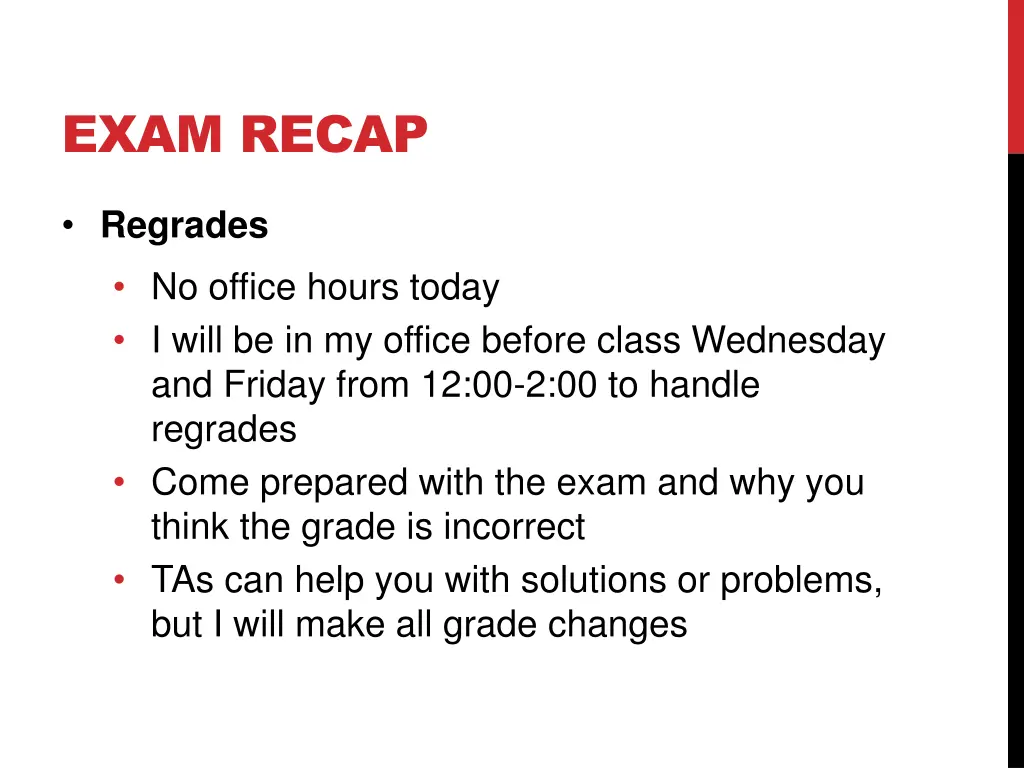 exam recap 5