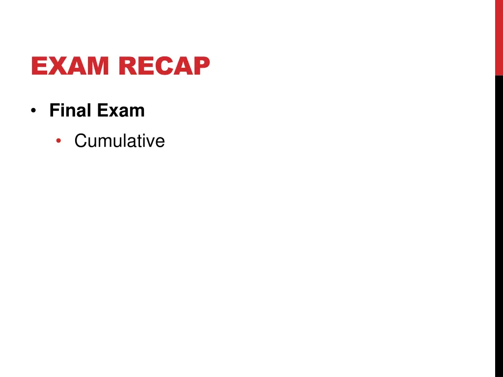 exam recap 6