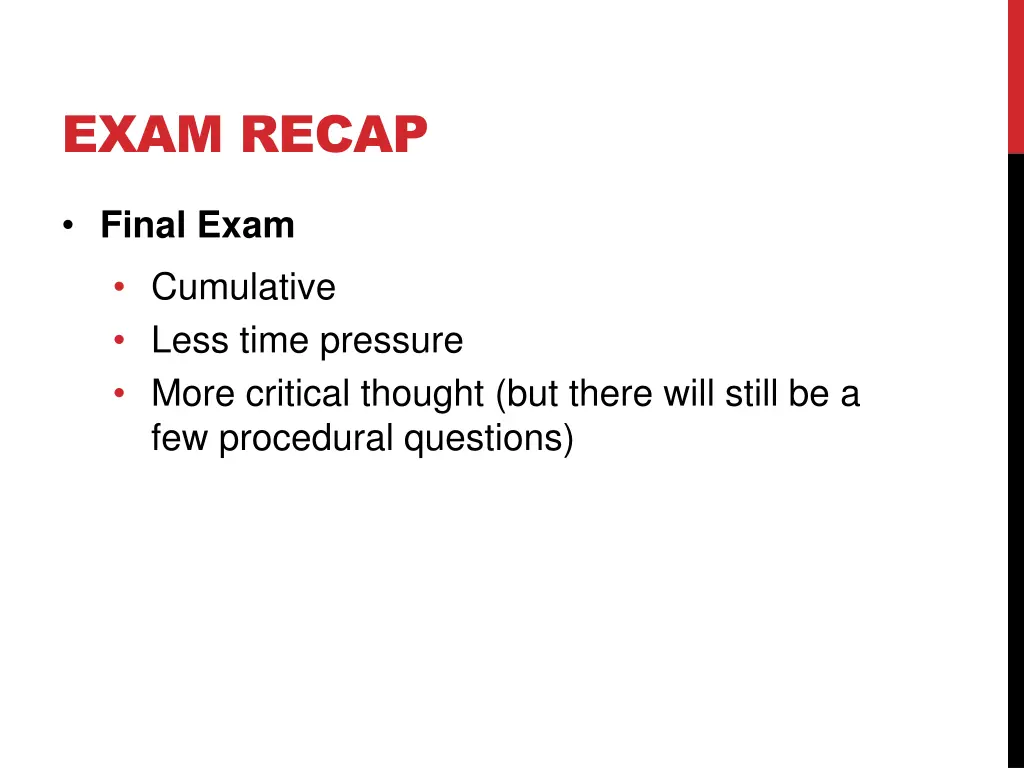 exam recap 8