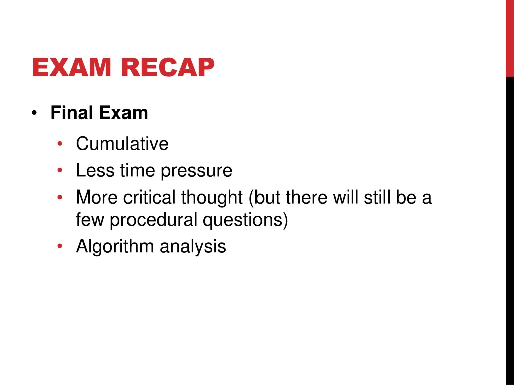 exam recap 9