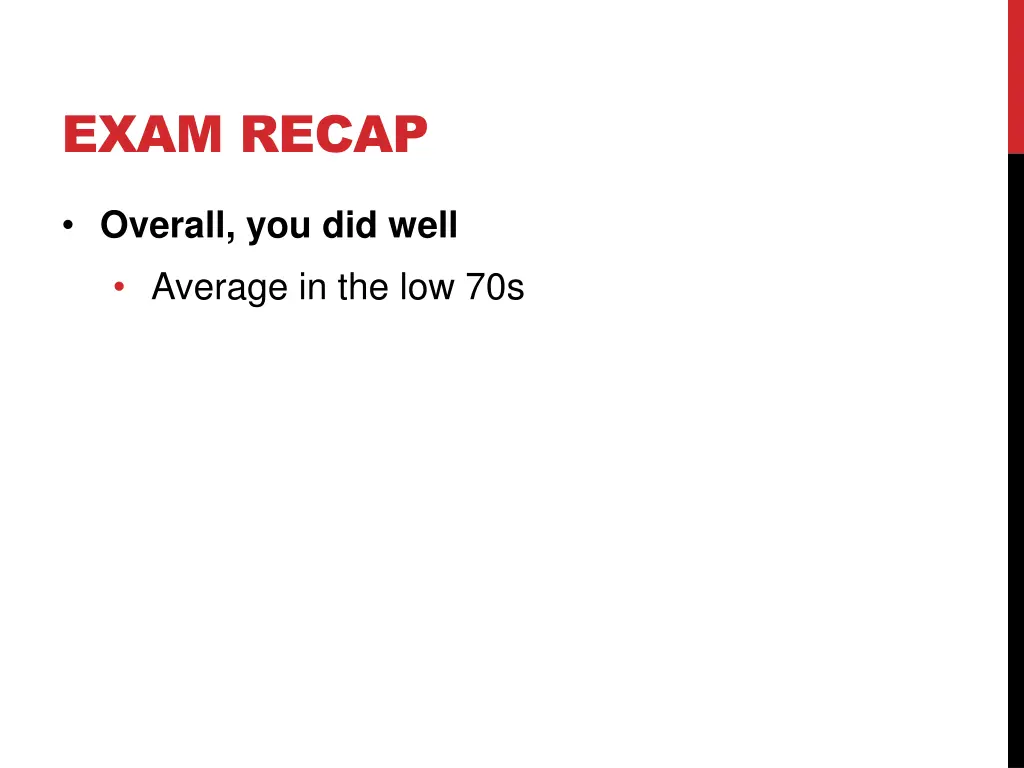 exam recap