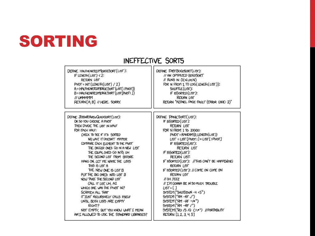 sorting