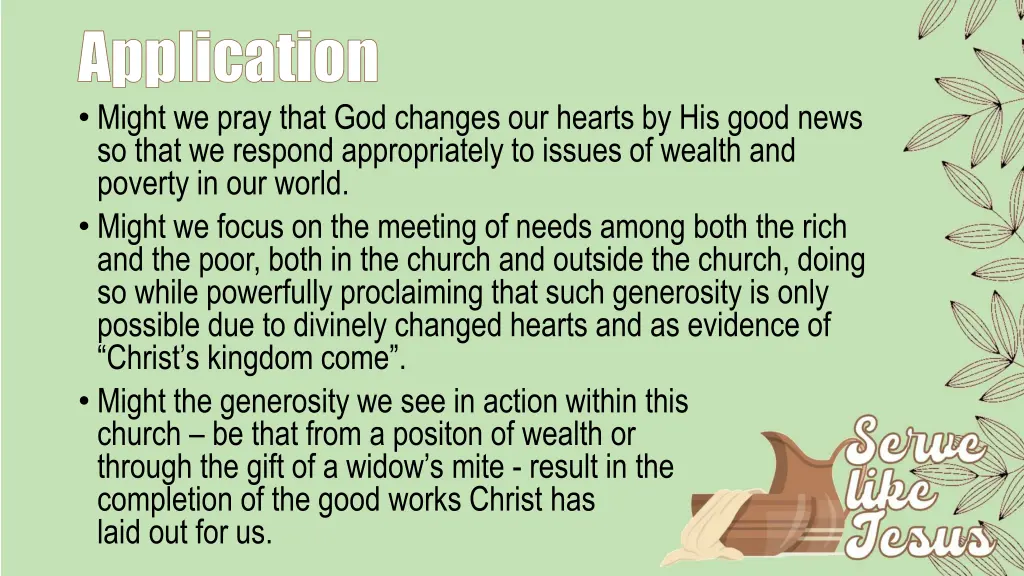 application might we pray that god changes