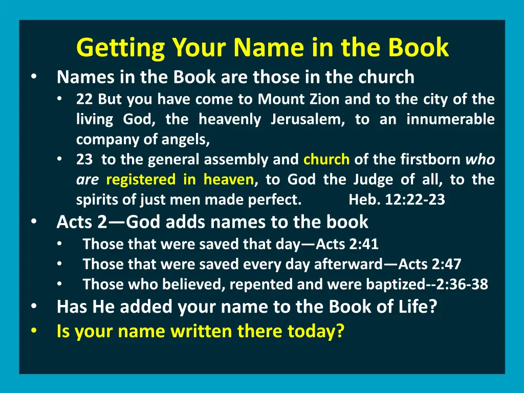 getting your name in the book names in the book