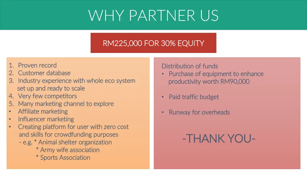 why partner us