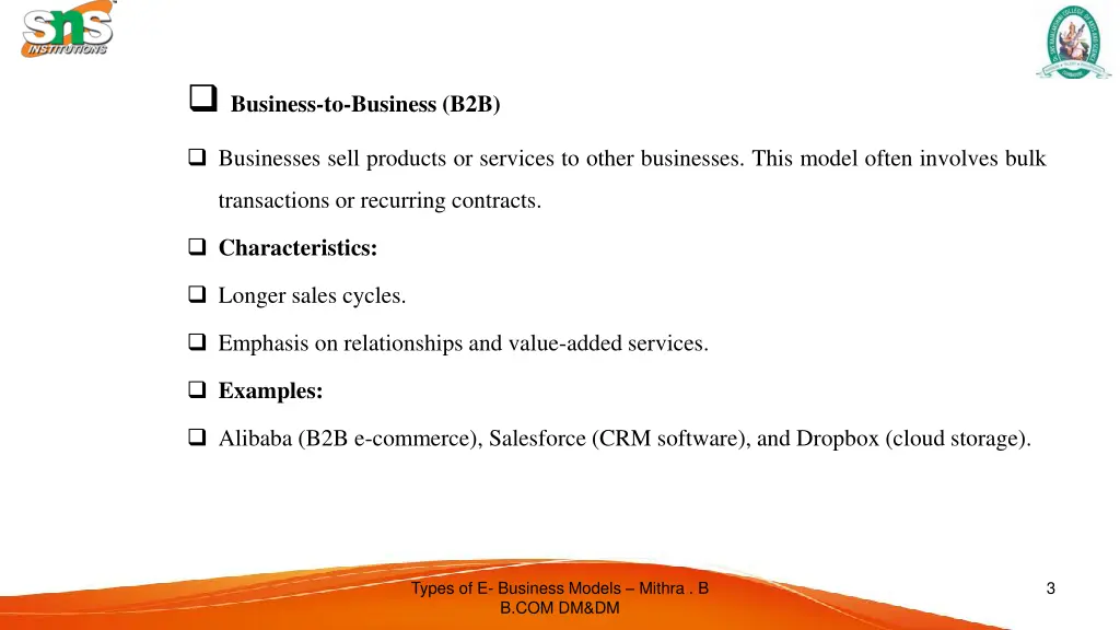 business to business b2b