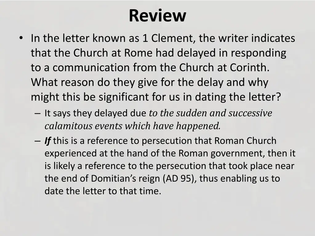 review