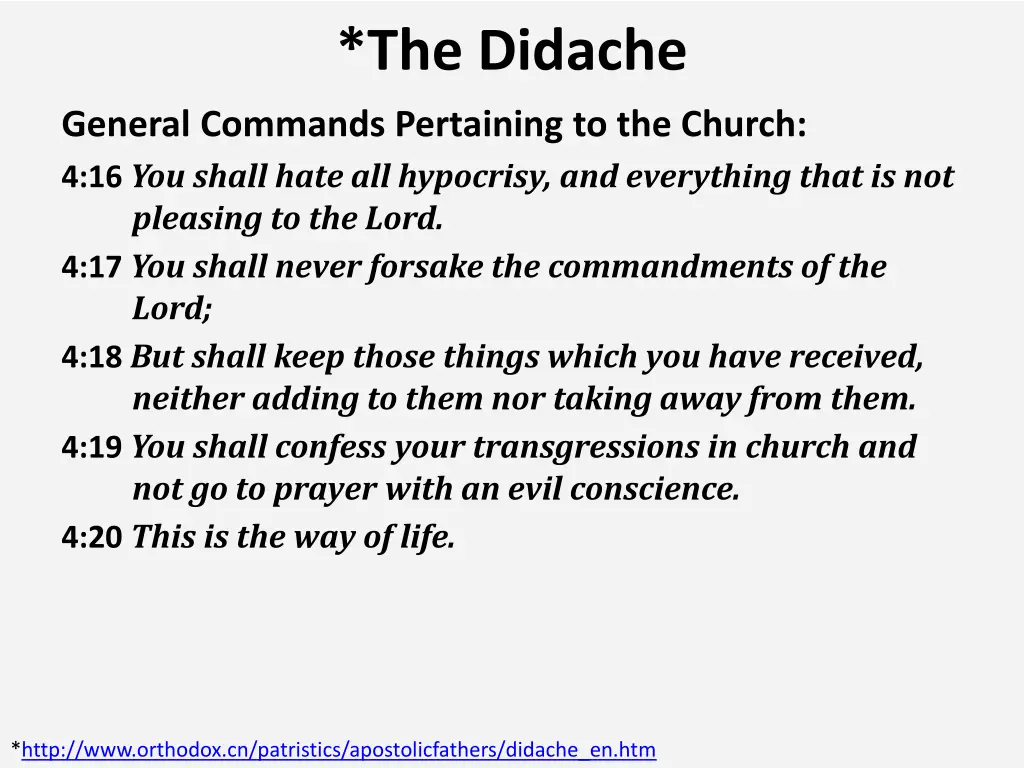 the didache 17